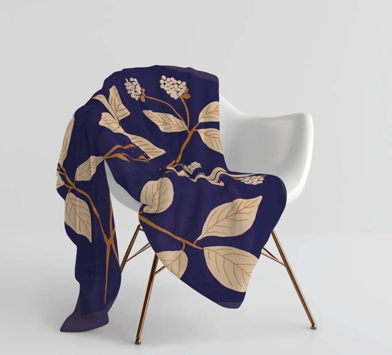 Rami in fiore 2 coperta in pile da ThingDesign