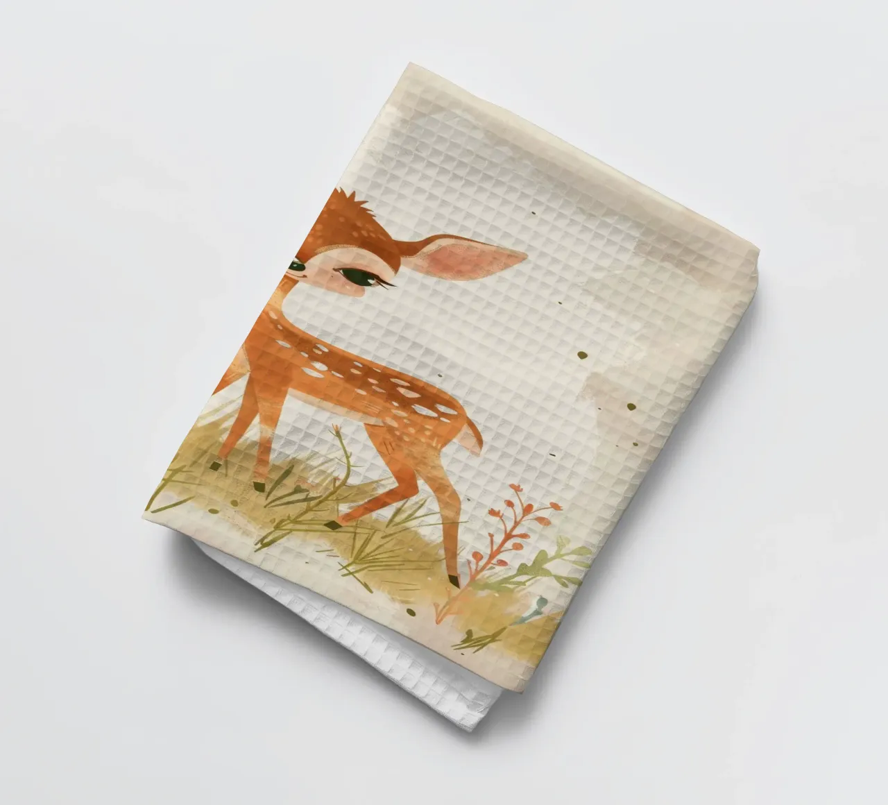 Charmant fauve dans le pré torchon de DesignDoodle