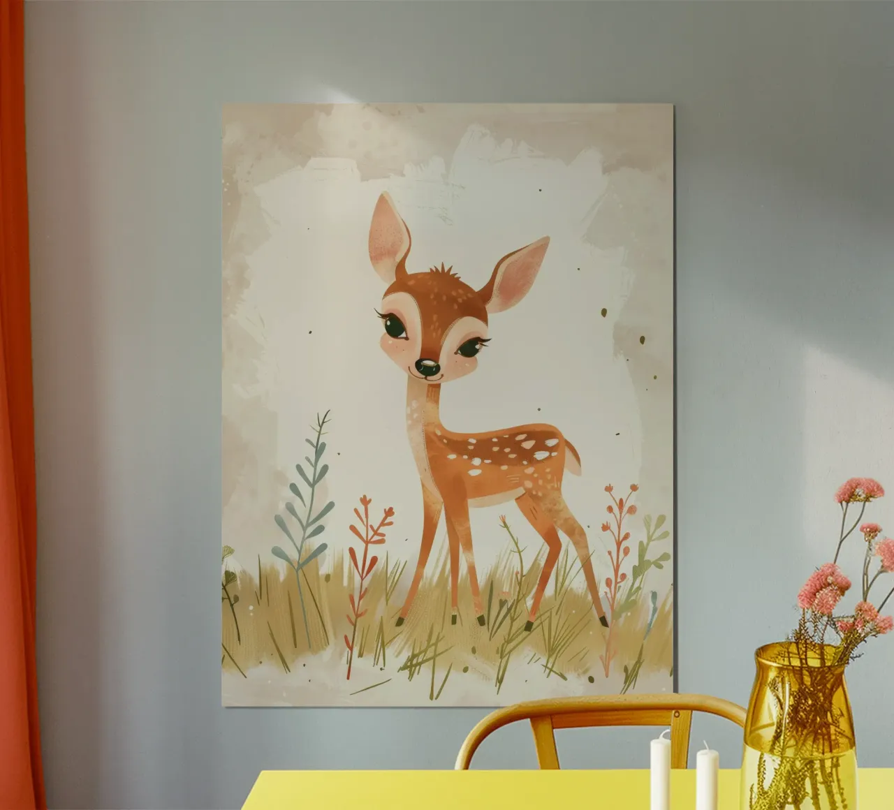 Charmant fauve dans le pré hahnemühle de DesignDoodle