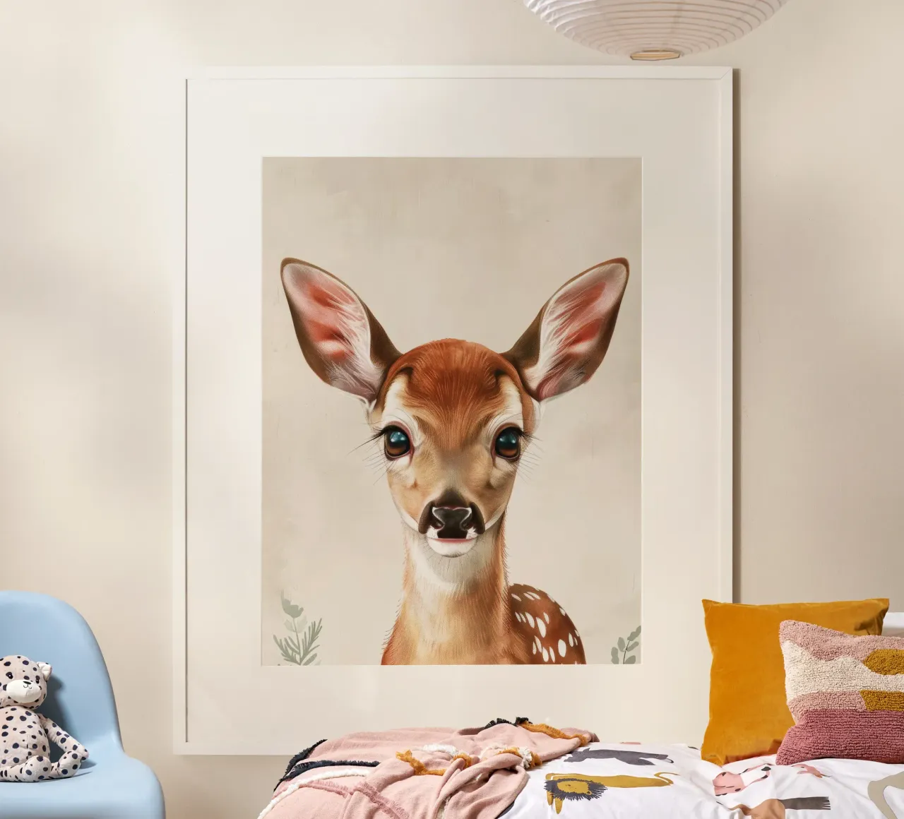 Portrait d'un gentil fauve aux grands yeux poster de DesignDoodle