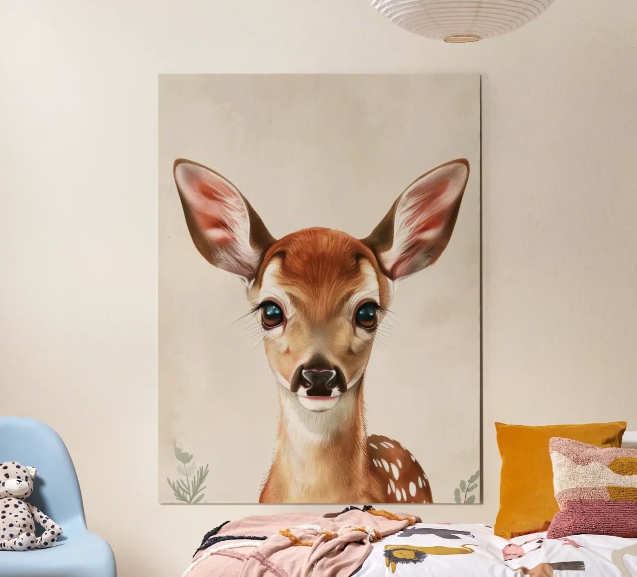 Portrait d'un gentil fauve aux grands yeux poster de DesignDoodle