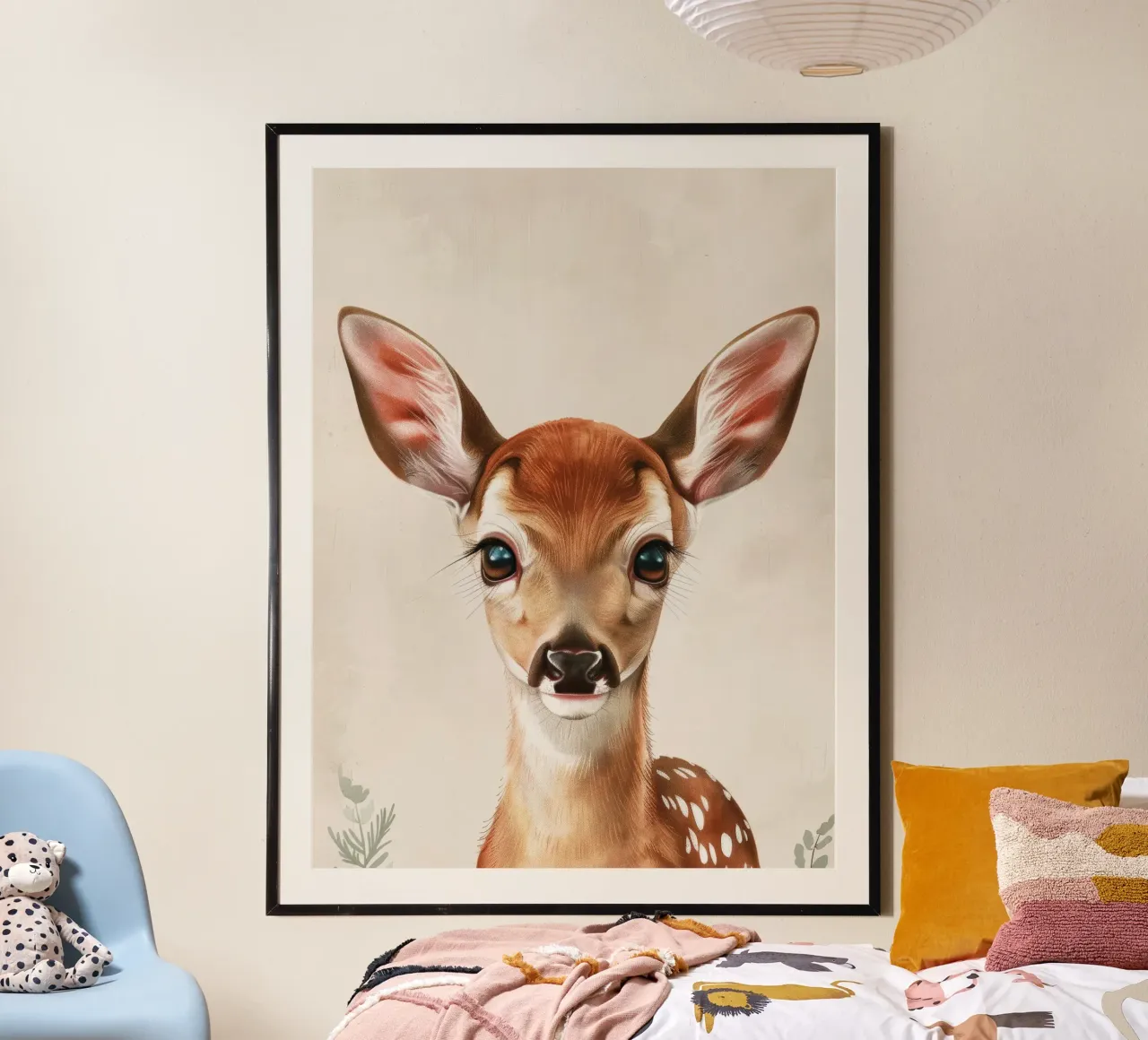 Portrait d'un gentil fauve aux grands yeux poster de DesignDoodle