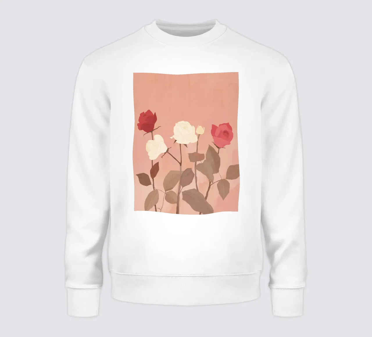 Rose bianche e rosse felpa da ThingDesign
