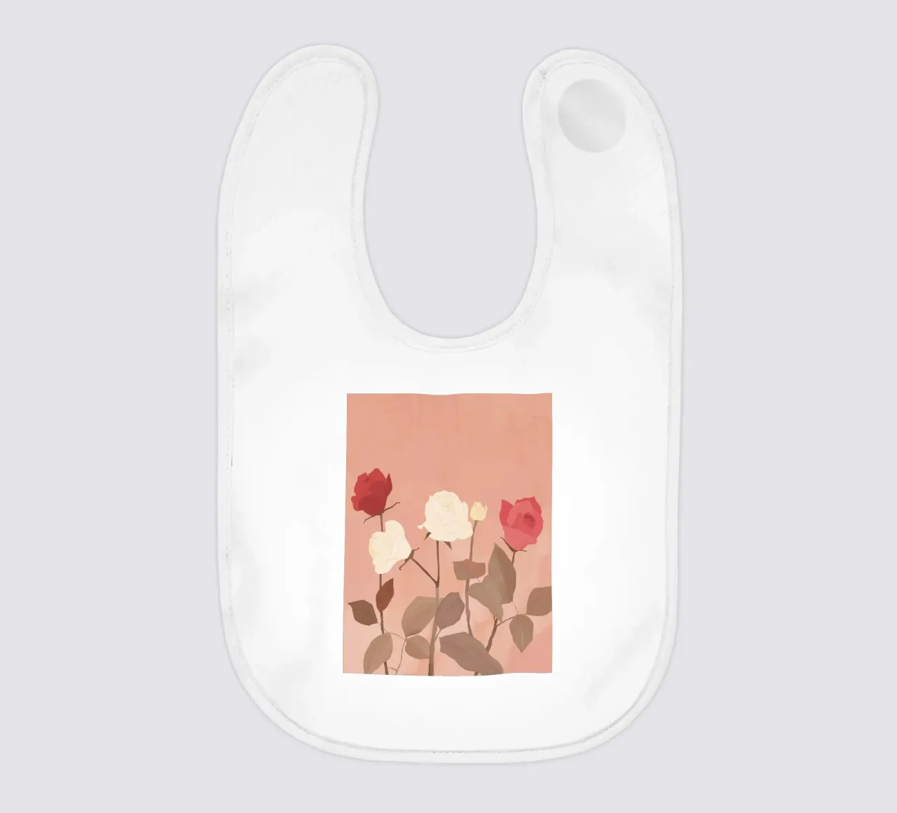 Rose bianche e rosse bavaglino da ThingDesign