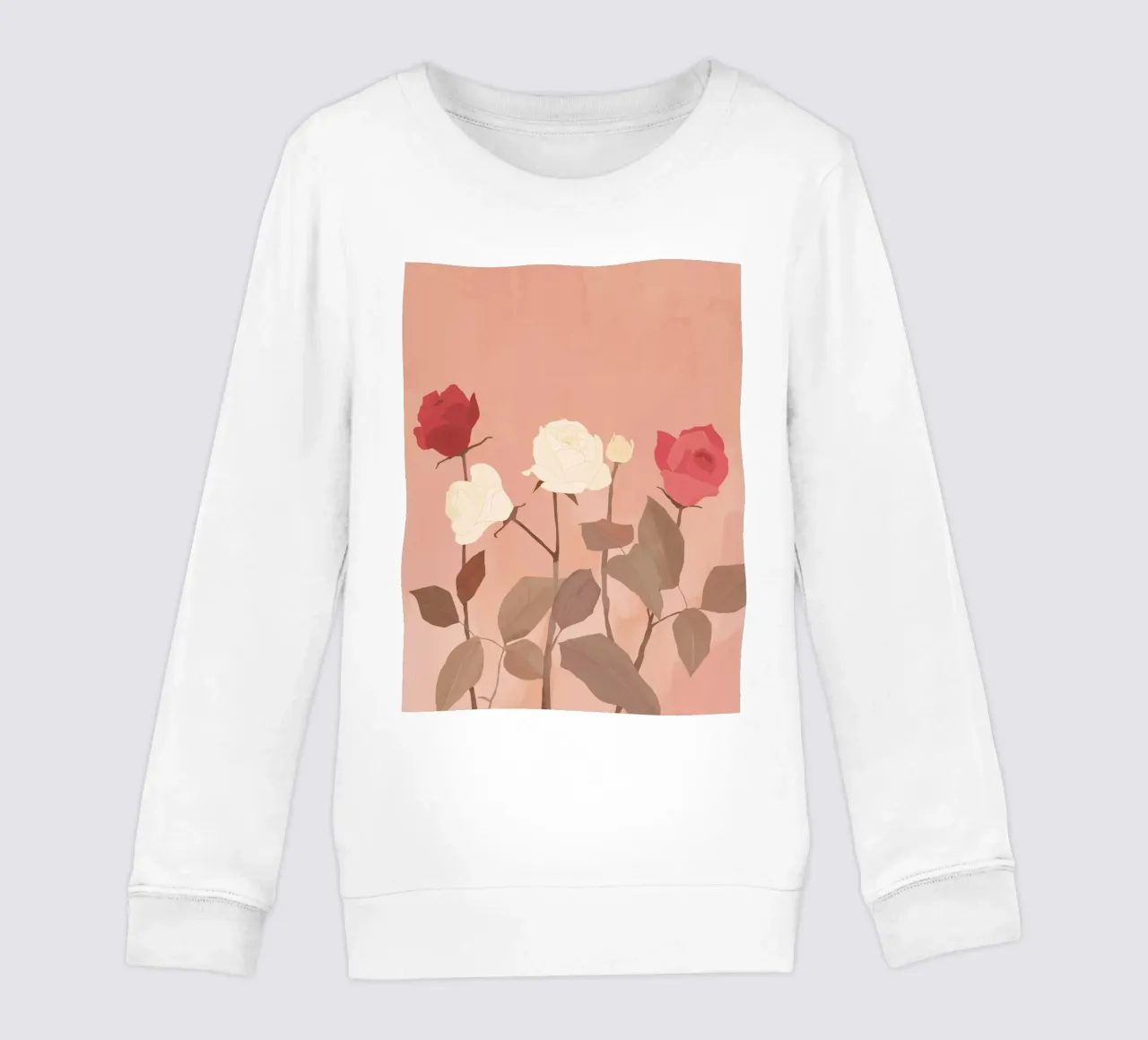 Rose bianche e rosse felpa bambino da ThingDesign