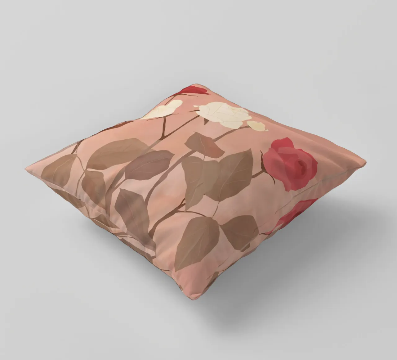 Rose bianche e rosse cuscino da ThingDesign