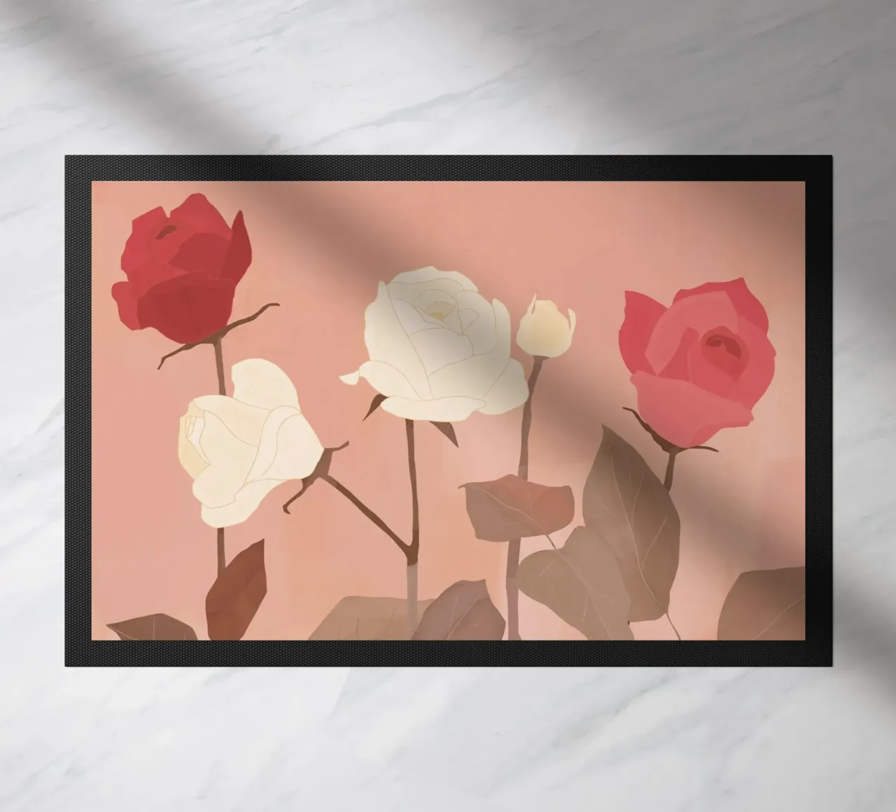 Rose bianche e rosse zerbino da ThingDesign