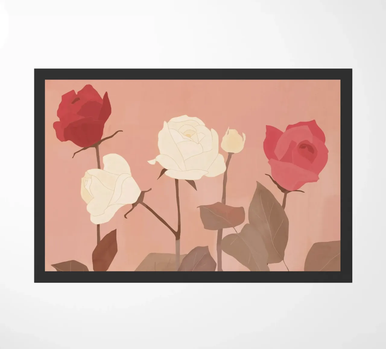 Rose bianche e rosse zerbino da ThingDesign