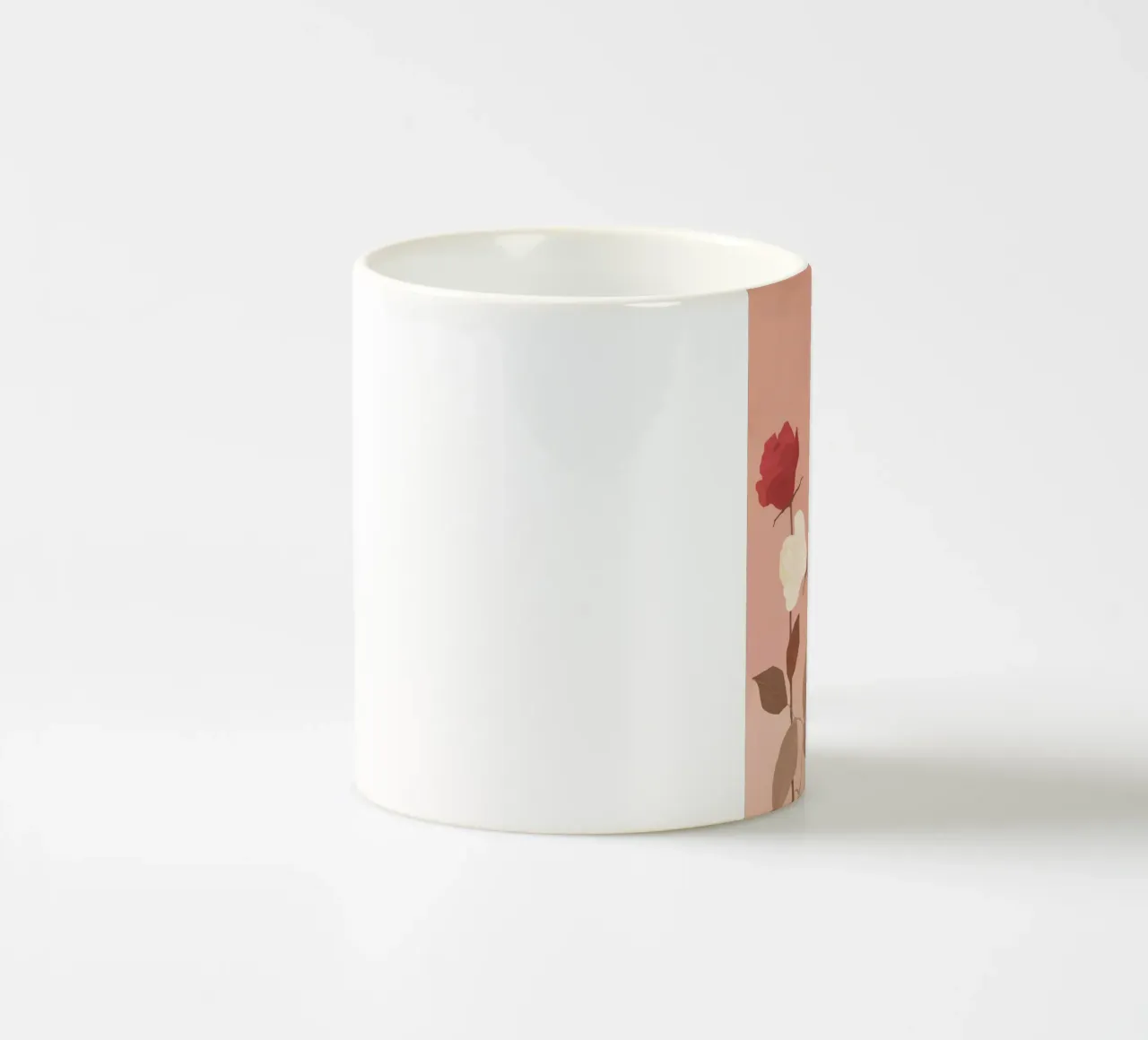 Rose bianche e rosse tazza in ceramica da ThingDesign