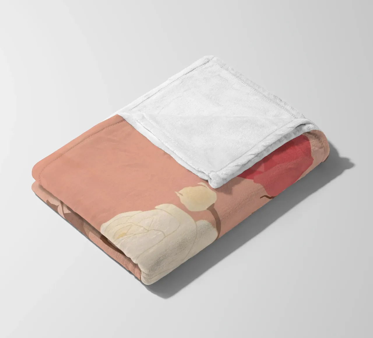 Rose bianche e rosse coperta in pile da ThingDesign