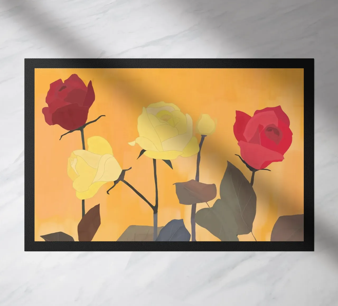 Rose rosse e gialle 2 zerbino da ThingDesign