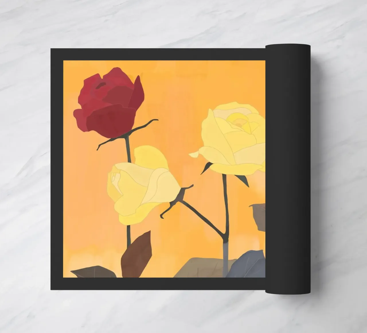 Rose rosse e gialle 2 zerbino da ThingDesign