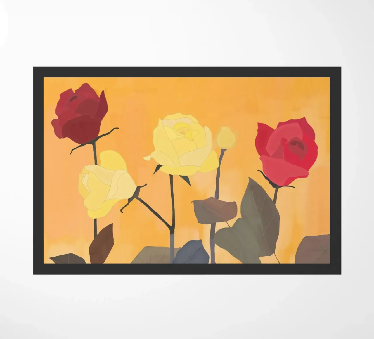 Rose rosse e gialle 2 zerbino da ThingDesign