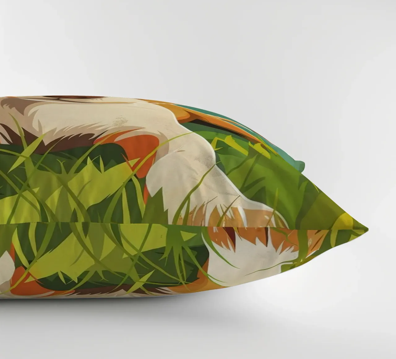 Cucciolo giocoso nell'erba cuscino da DesignDoodle