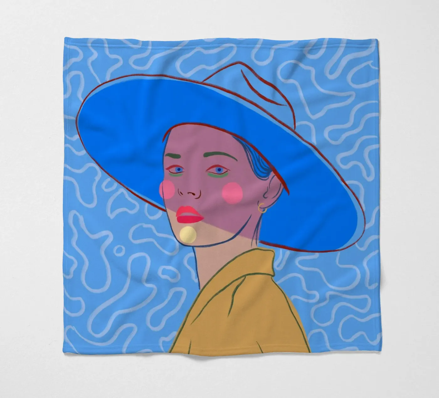 Shadowed Gaze fleecedeken van Isabel Junghans-Bichler