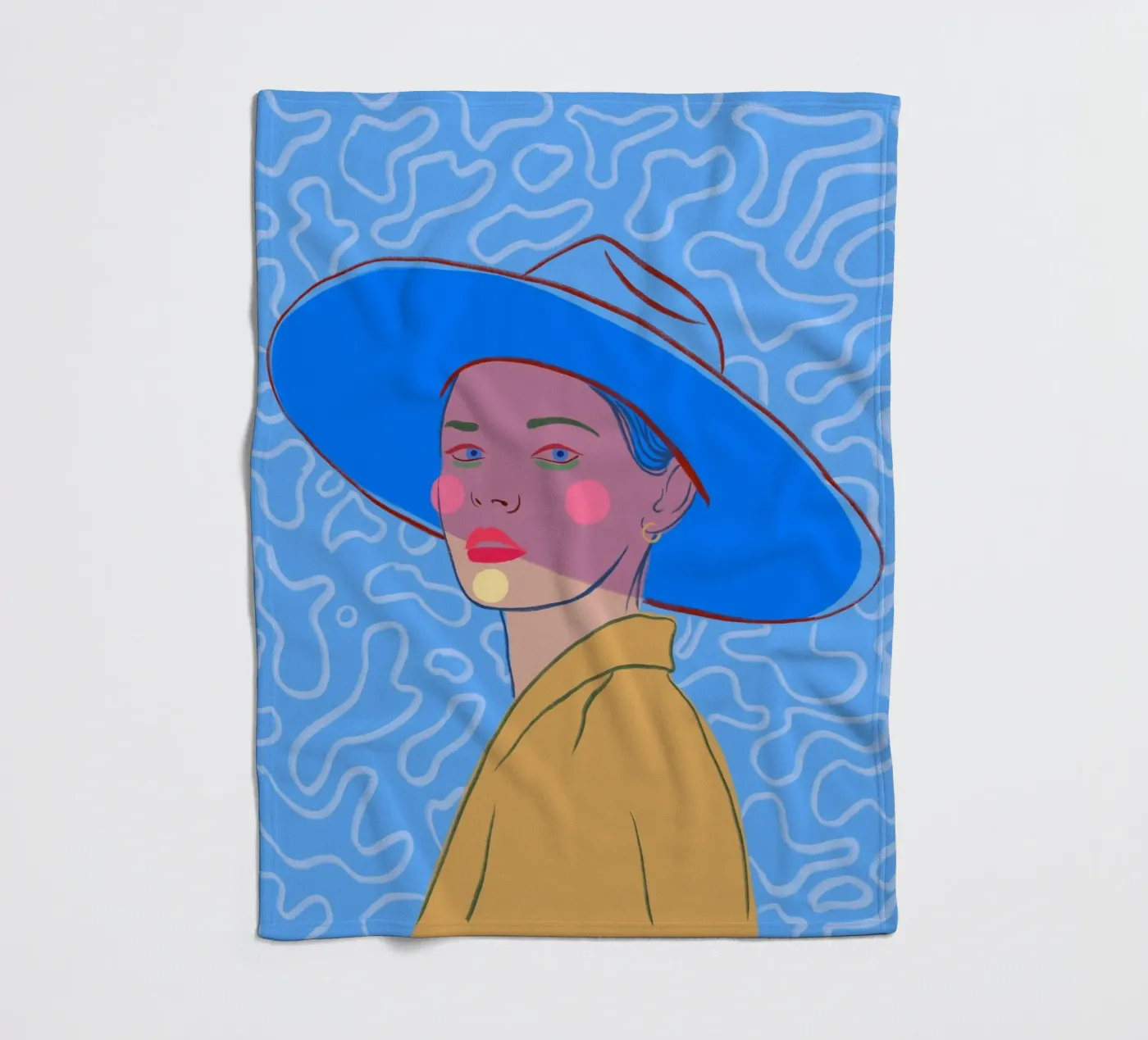 Shadowed Gaze fleecedeken van Isabel Junghans-Bichler