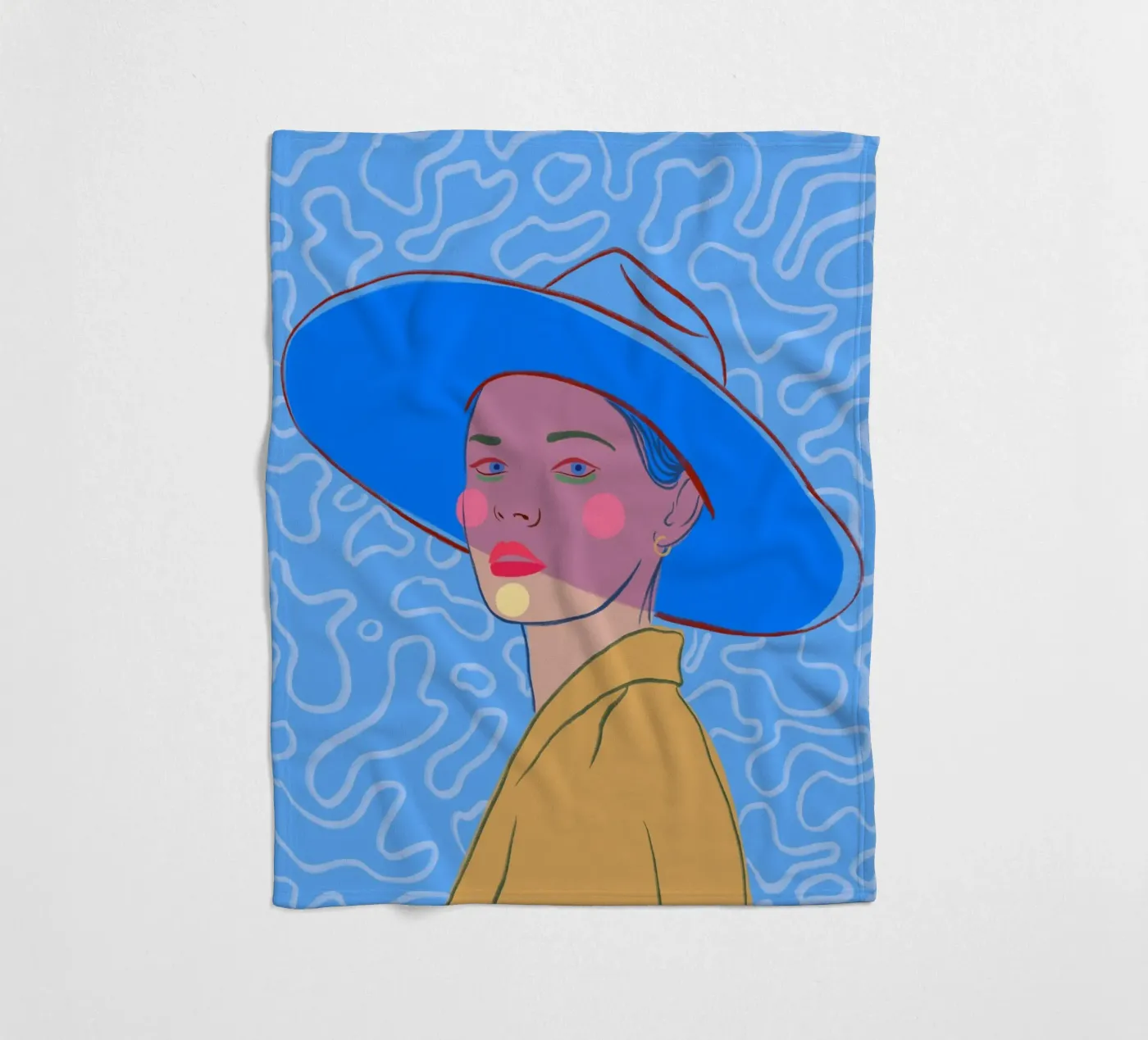 Shadowed Gaze fleecedeken van Isabel Junghans-Bichler