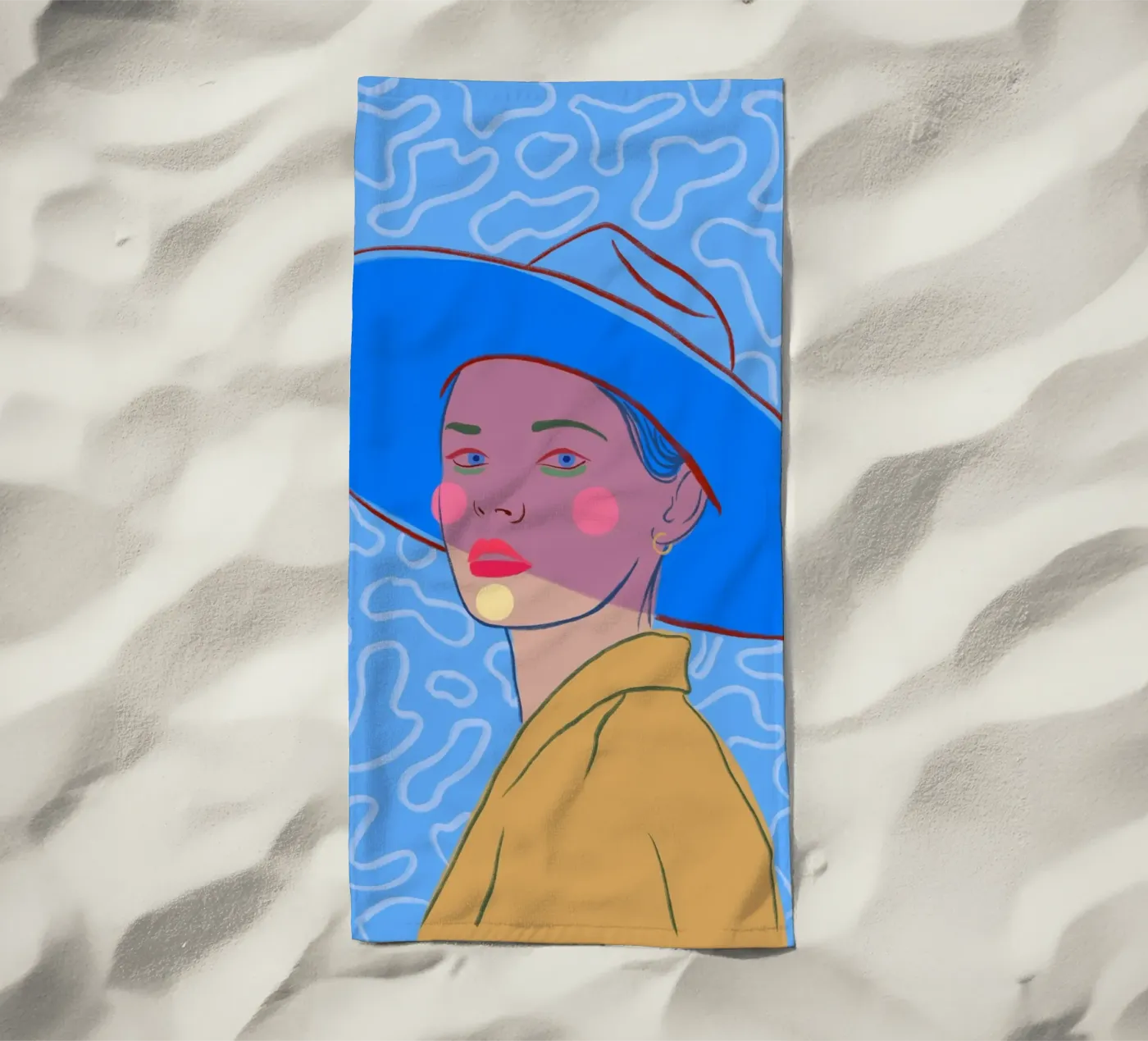 Shadowed Gaze beach towel by Isabel Junghans-Bichler