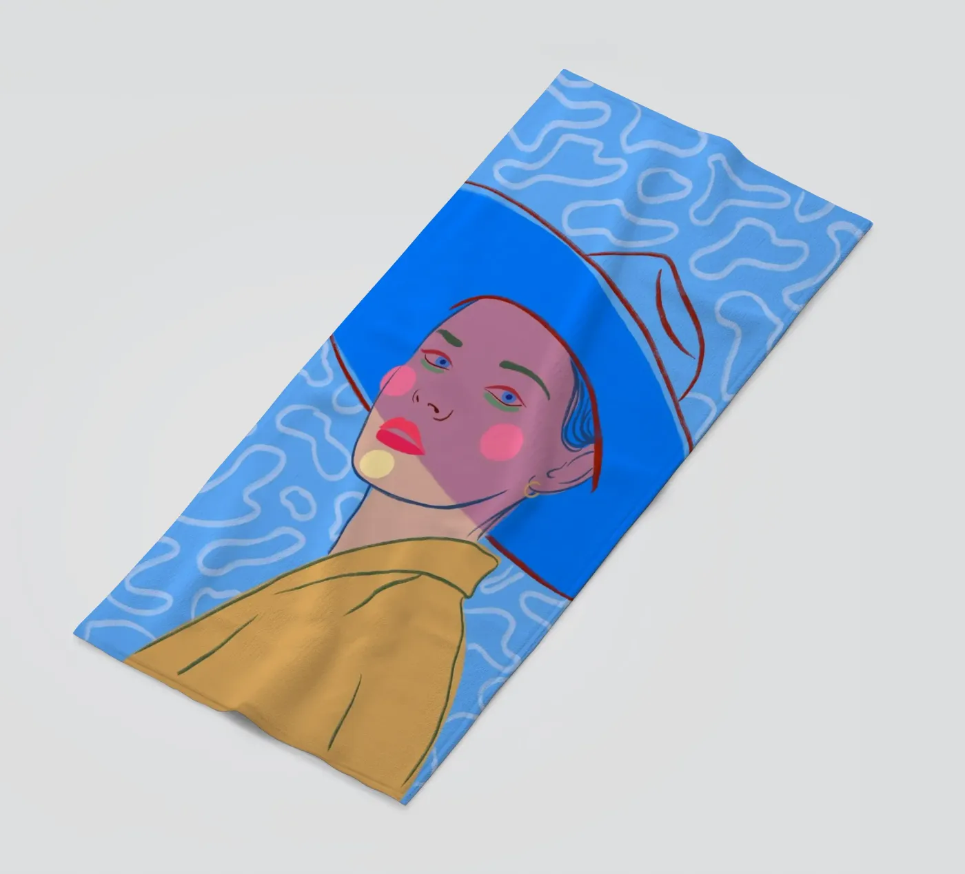 Shadowed Gaze beach towel by Isabel Junghans-Bichler
