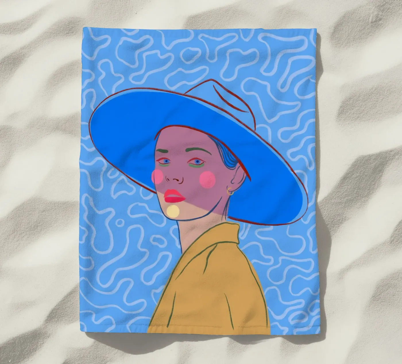 Shadowed Gaze beach towel by Isabel Junghans-Bichler