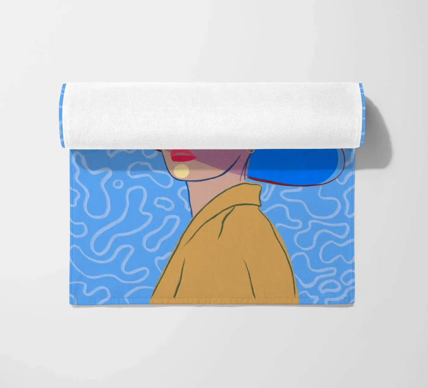 Shadowed Gaze beach towel by Isabel Junghans-Bichler