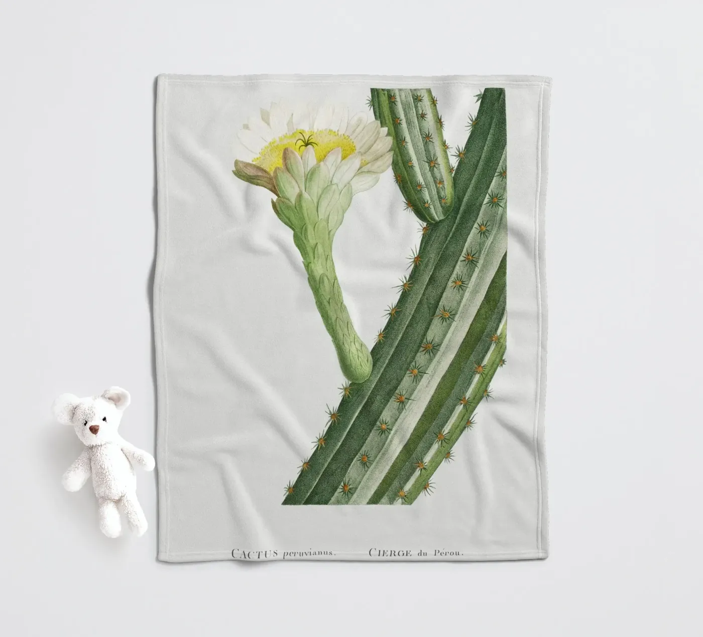 Cactus Peruvianus fleecedeken van vintageshop