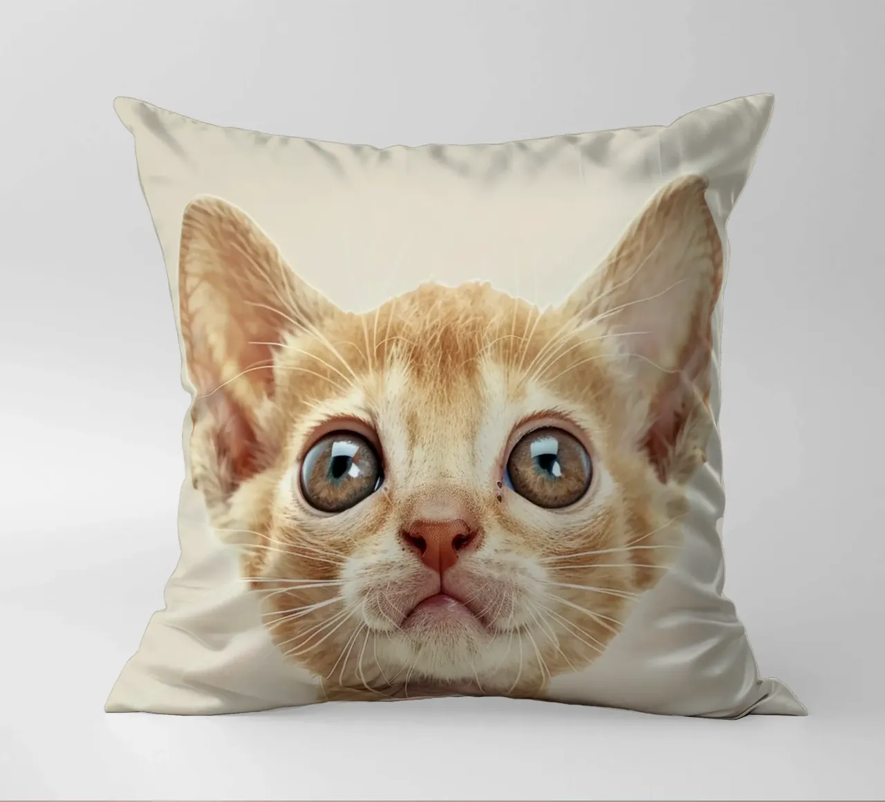 Gatto curioso Ginger Devon Rex cuscino da DesignDoodle