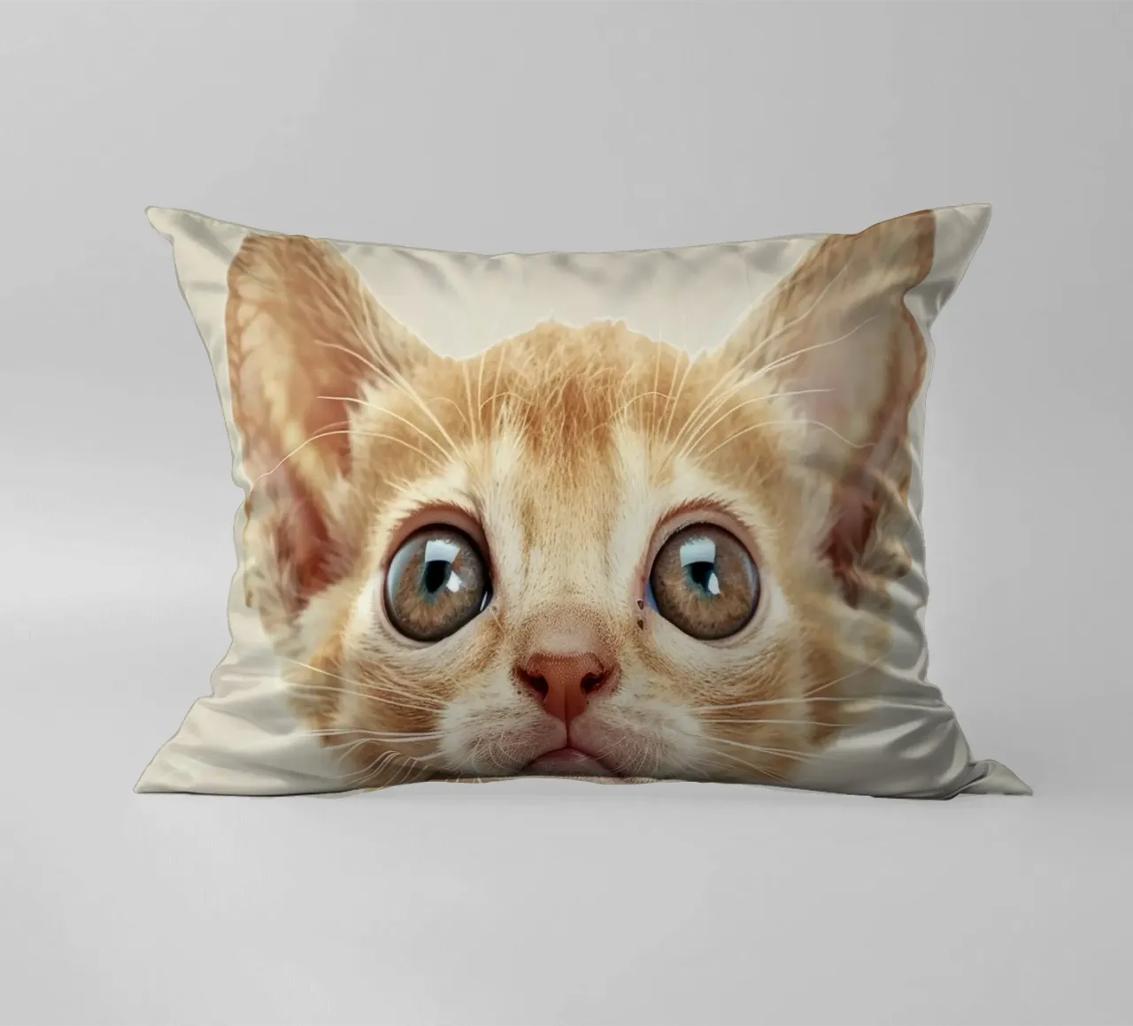 Gatto curioso Ginger Devon Rex cuscino da DesignDoodle