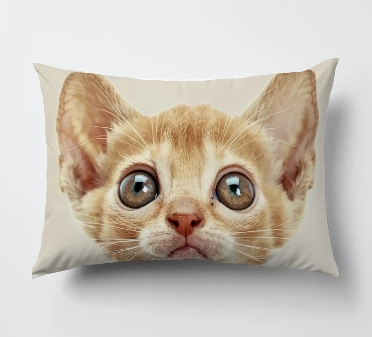Gatto curioso Ginger Devon Rex cuscino da DesignDoodle