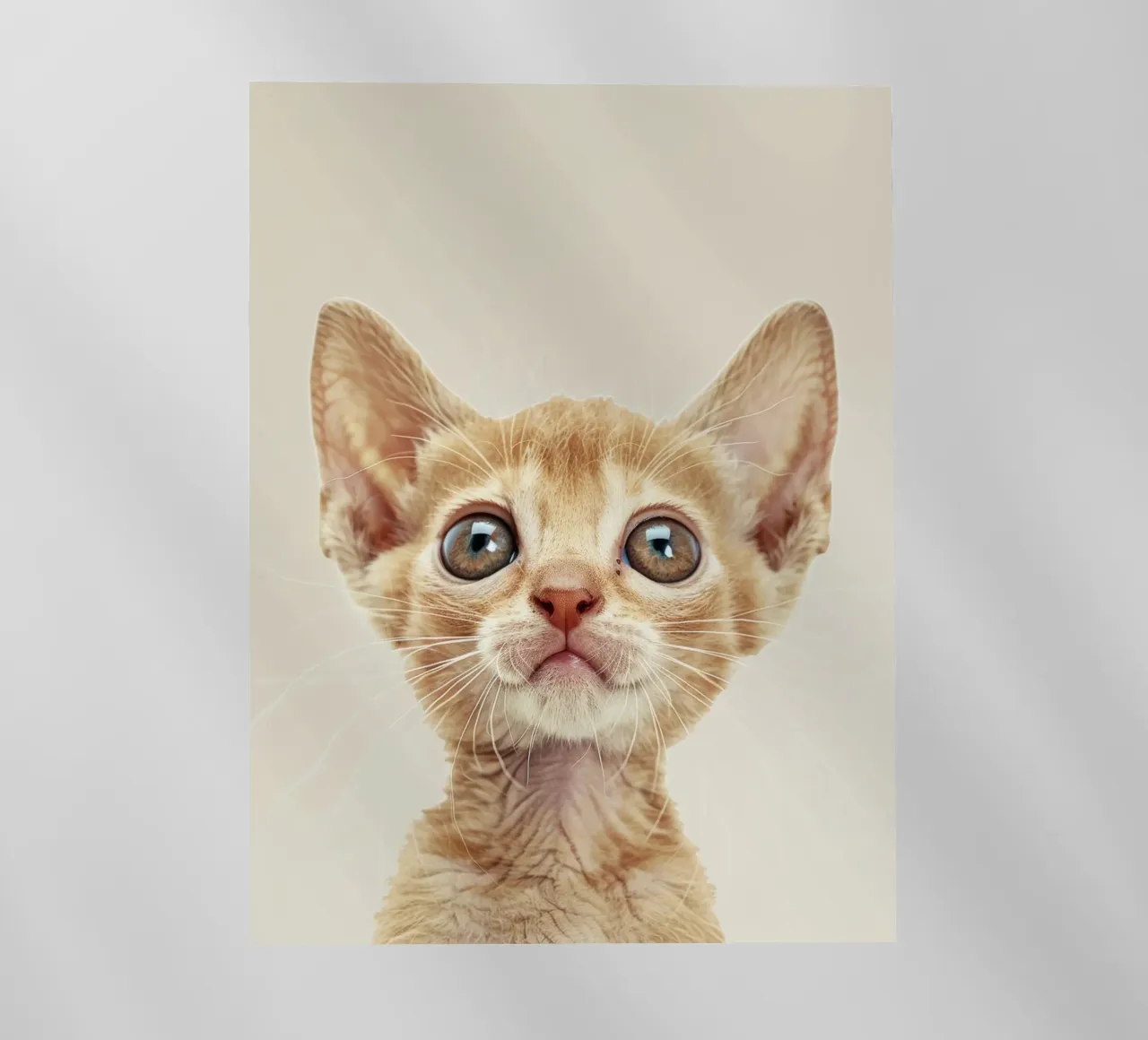 Gatto curioso Ginger Devon Rex pellicola backlit da DesignDoodle