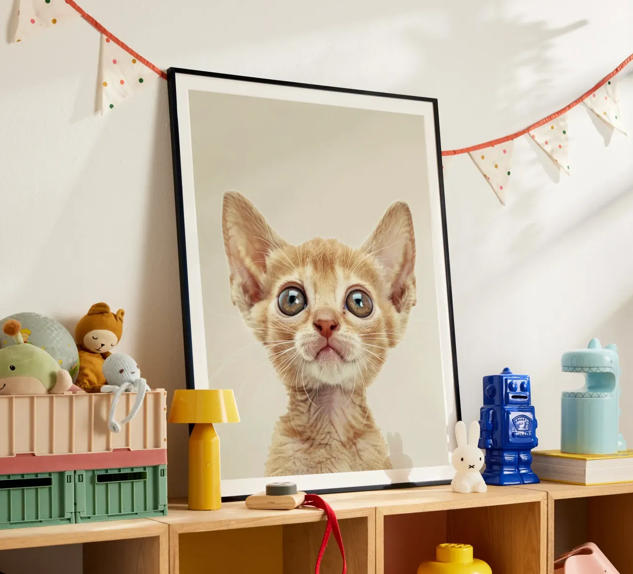 Neugieriges Ginger Devon Rex Kätzchen Hahnemühle von DesignDoodle