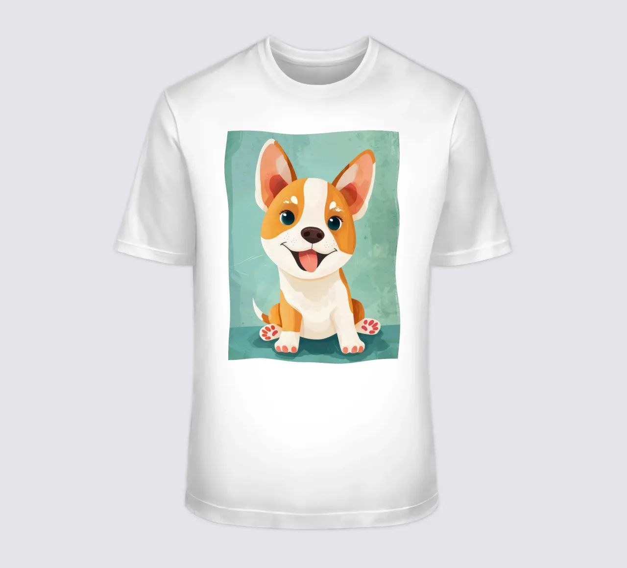 Ritratto di cucciolo Corgi felice t-shirt da DesignDoodle
