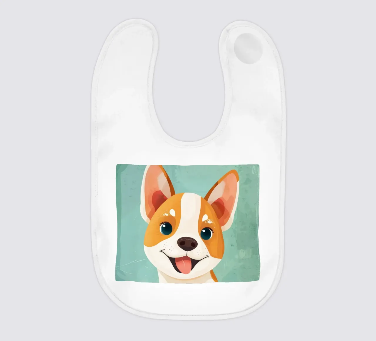 Ritratto di cucciolo Corgi felice bavaglino da DesignDoodle