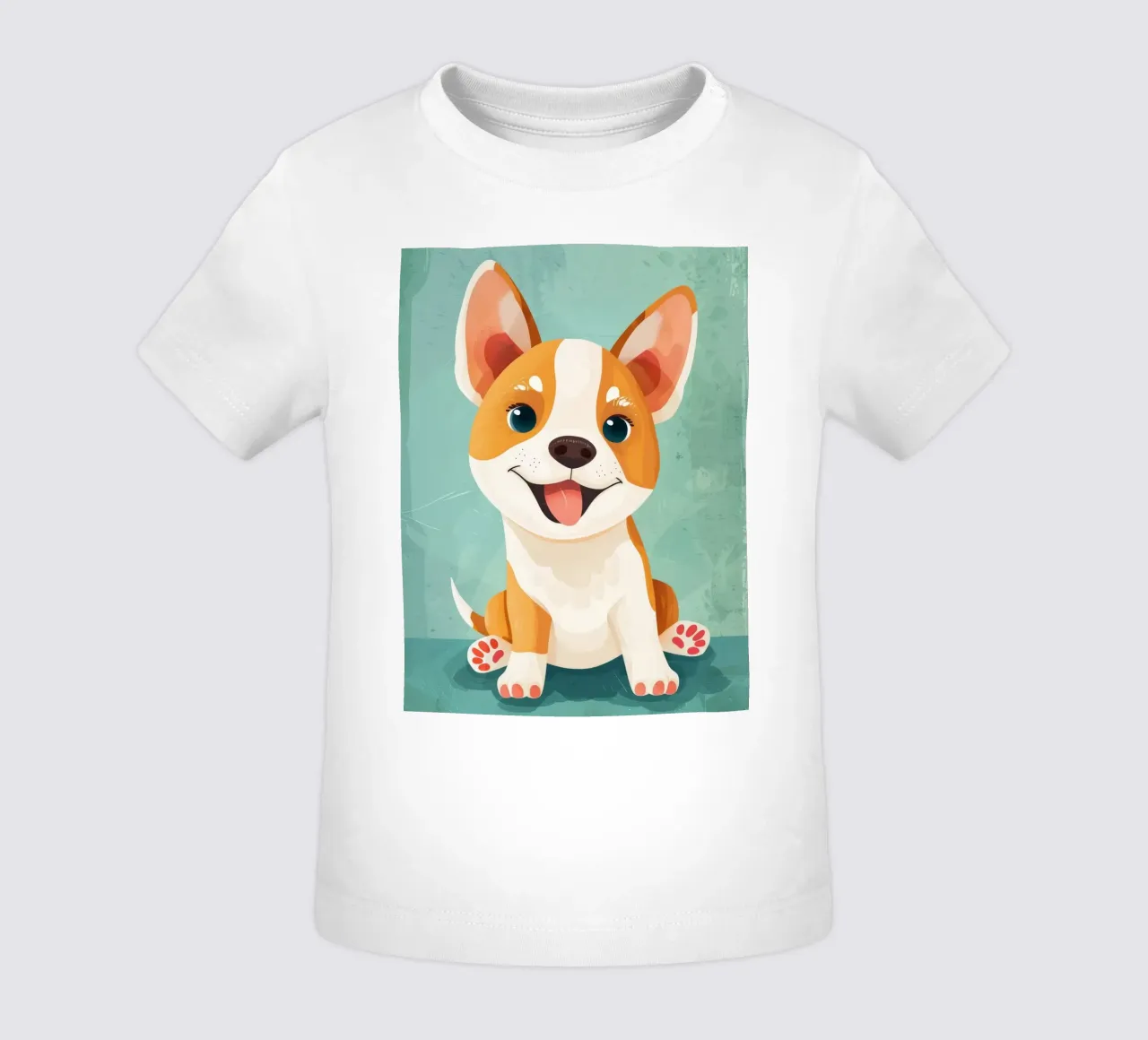 Ritratto di cucciolo Corgi felice maglietta neonato da DesignDoodle