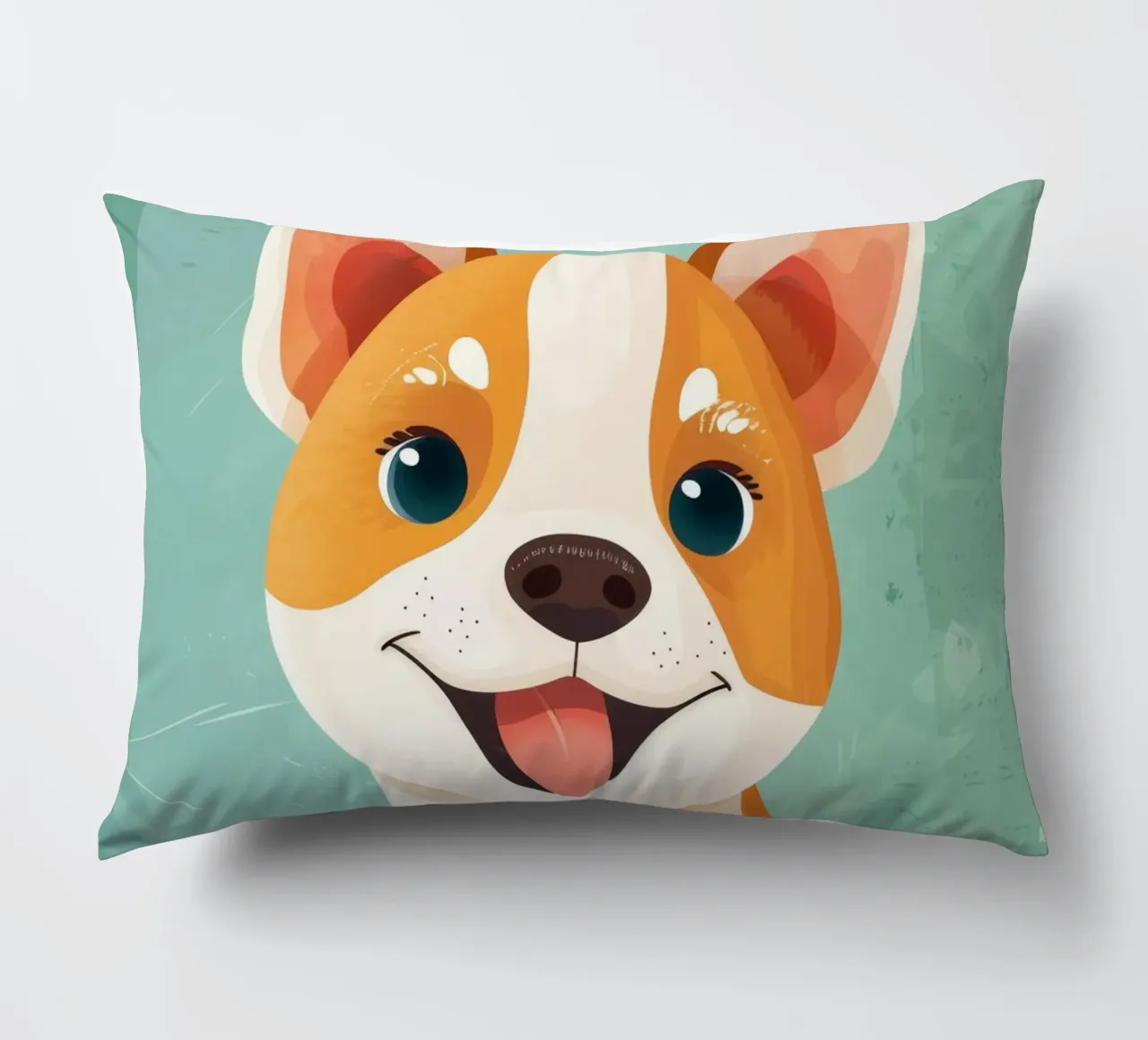 Ritratto di cucciolo Corgi felice cuscino da DesignDoodle
