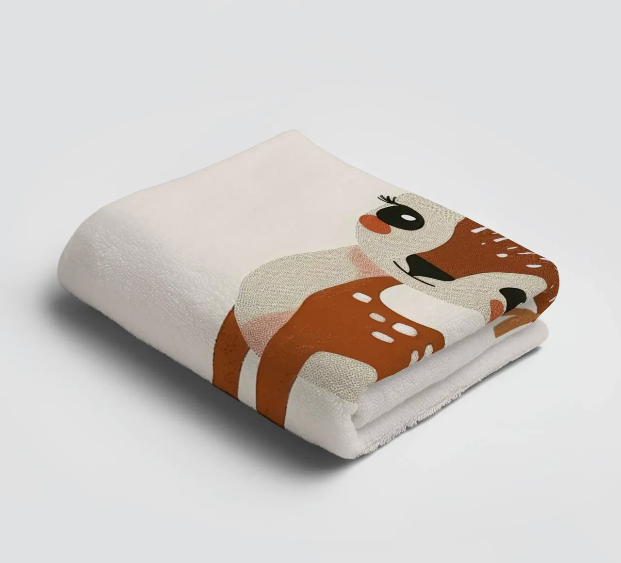 Stylized Spotted Fawn Illustration towel by DesignDoodle