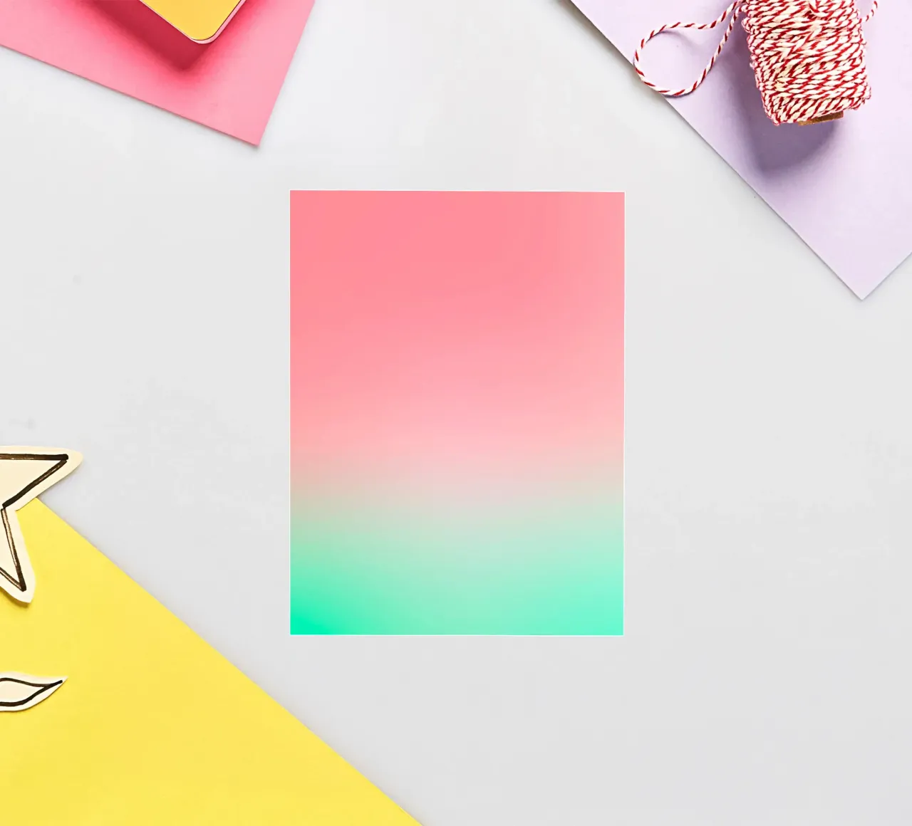 A Slice of Summer • Abstract watermelon gradient sticker by Dominique Vari Abstract