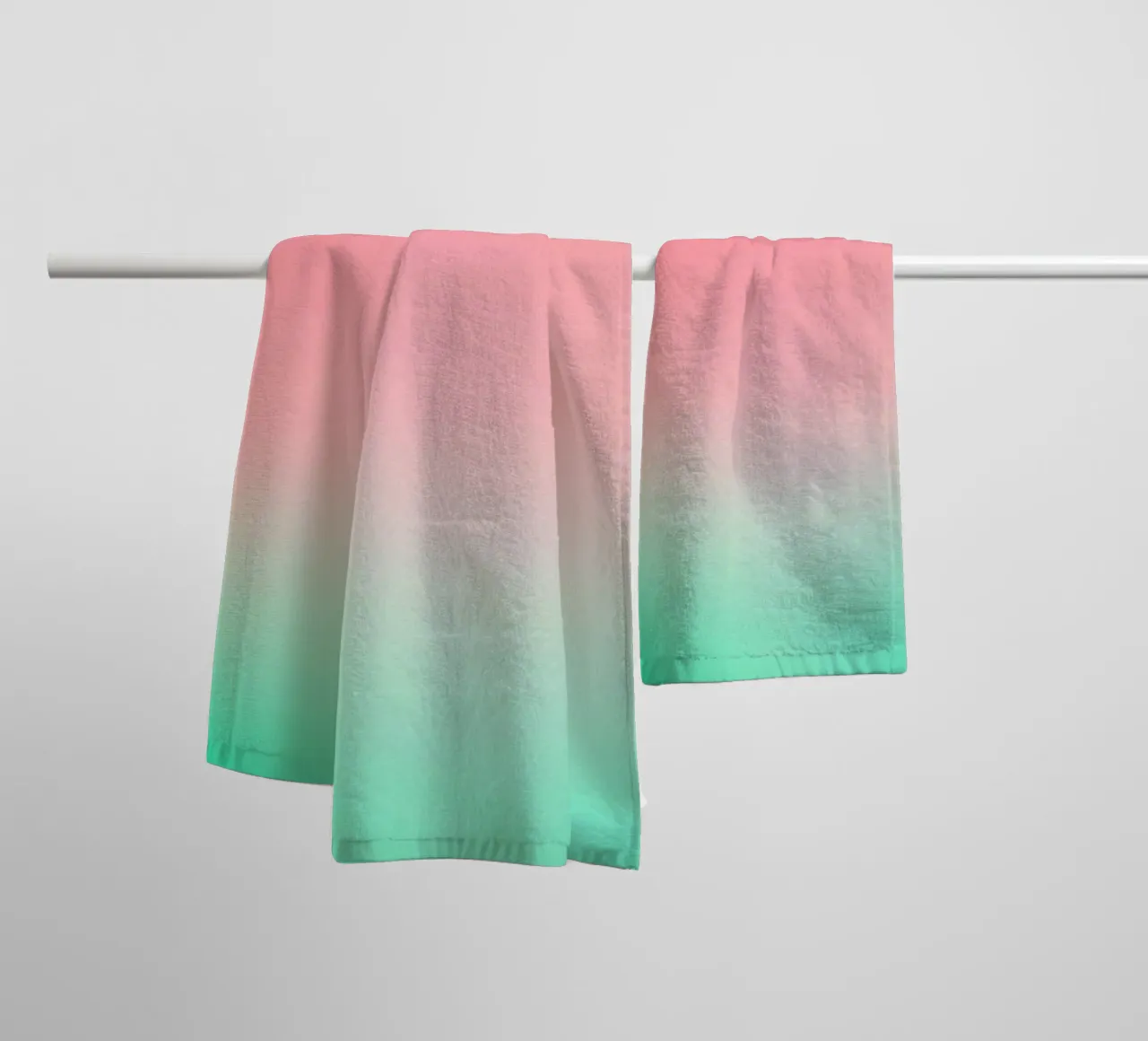 A Slice of Summer • Abstract watermelon gradient towel by Dominique Vari Abstract