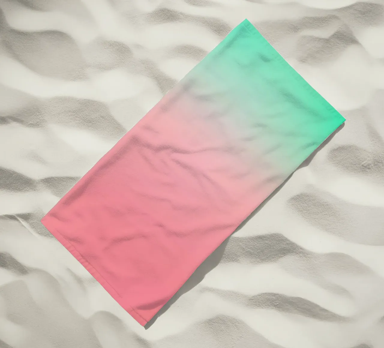 A Slice of Summer • Abstract watermelon gradient beach towel by Dominique Vari Abstract