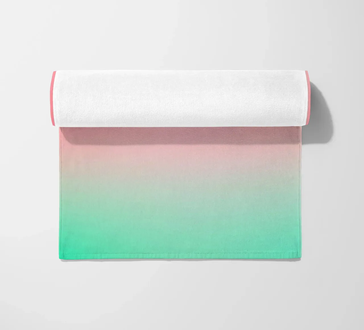 A Slice of Summer • Abstract watermelon gradient beach towel by Dominique Vari Abstract