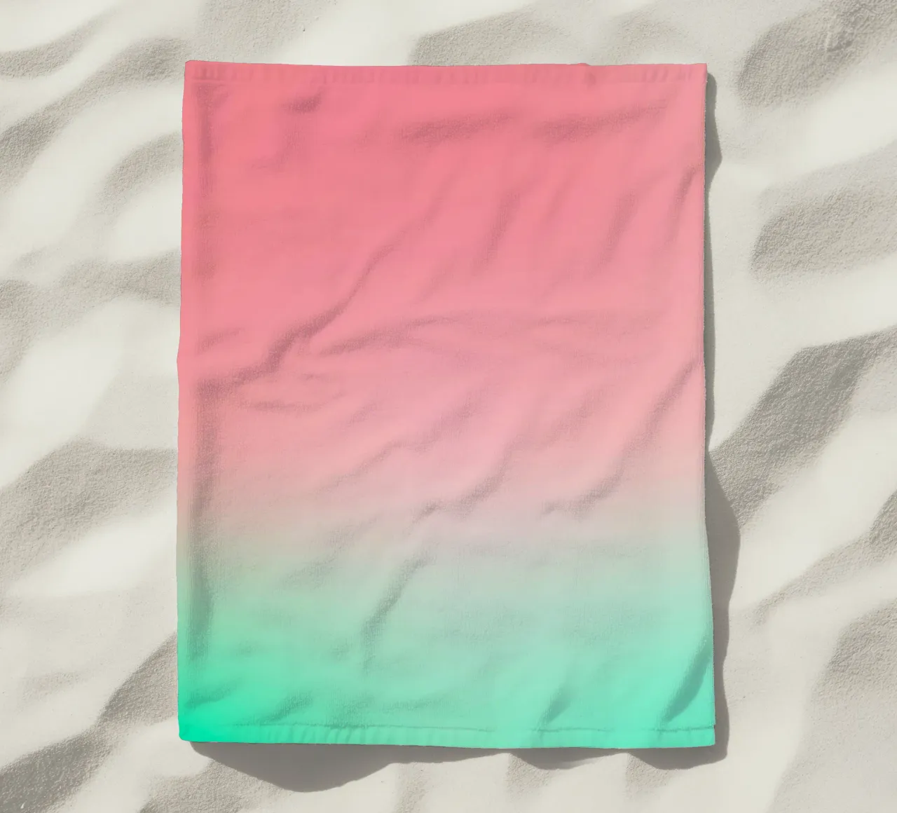 A Slice of Summer • Abstract watermelon gradient beach towel by Dominique Vari Abstract