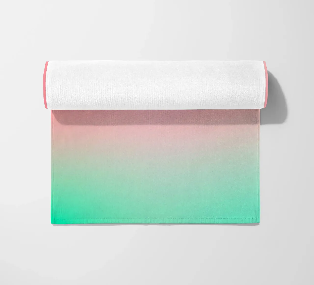 A Slice of Summer • Abstract watermelon gradient beach towel by Dominique Vari Abstract