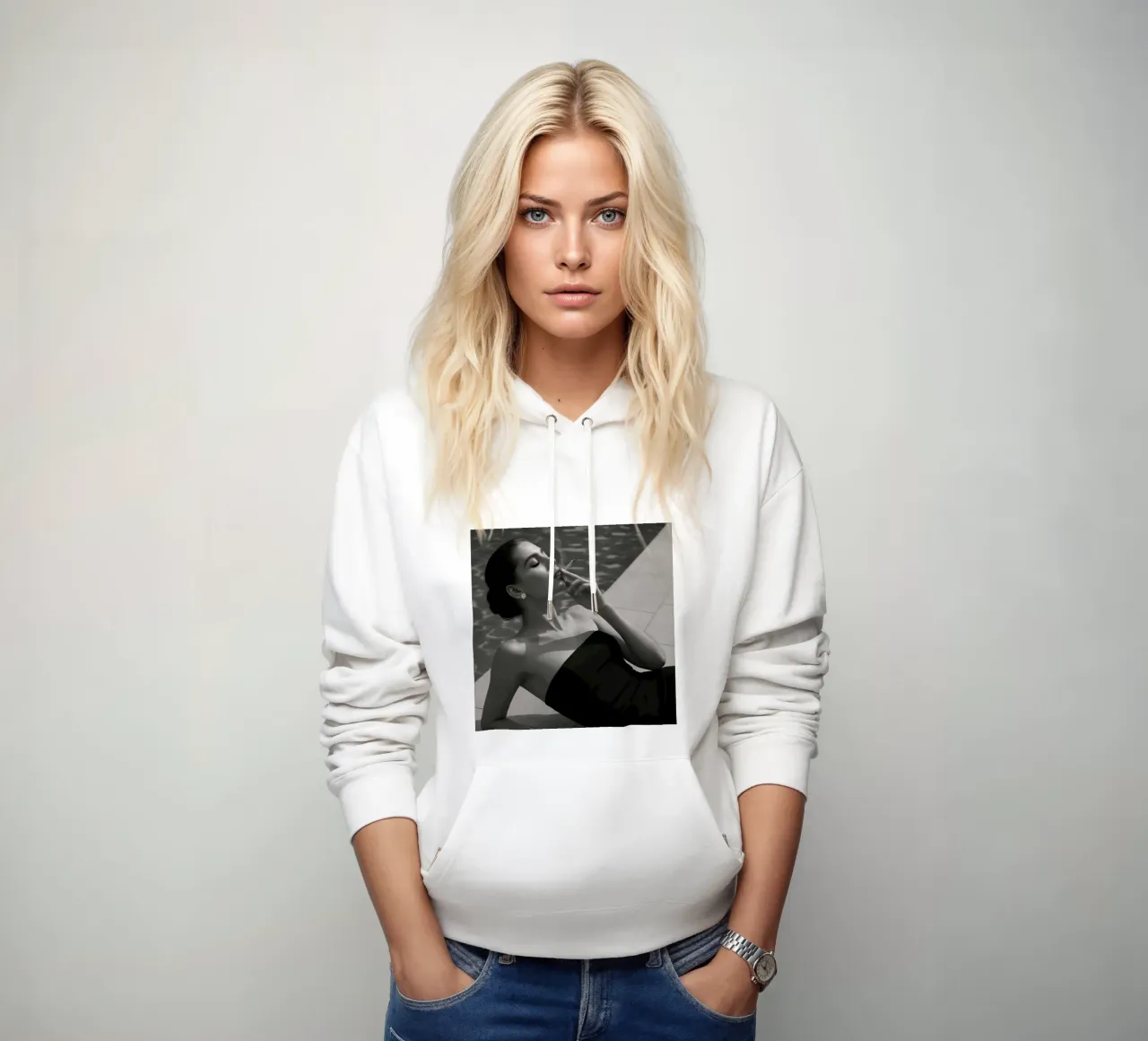 Ragazza di bellezza felpa con cappuccio da Jordan shop