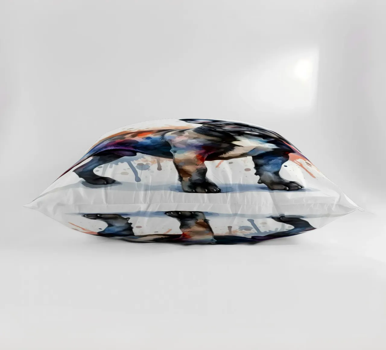 Ritratto di bulldog francese ad acquerello cuscino da 🥝 KIWI STORE