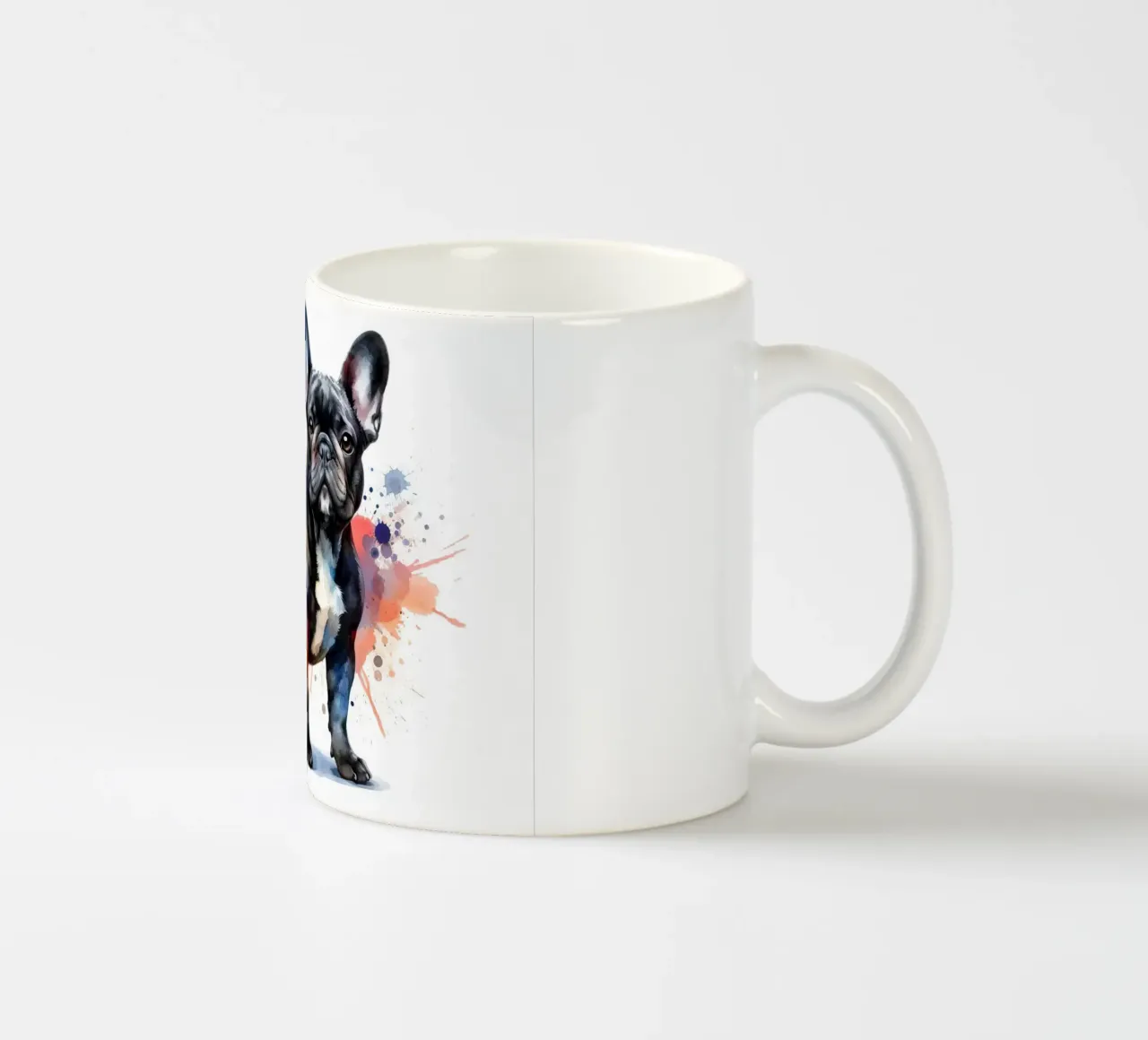 Ritratto di bulldog francese ad acquerello tazza in ceramica da 🥝 KIWI STORE