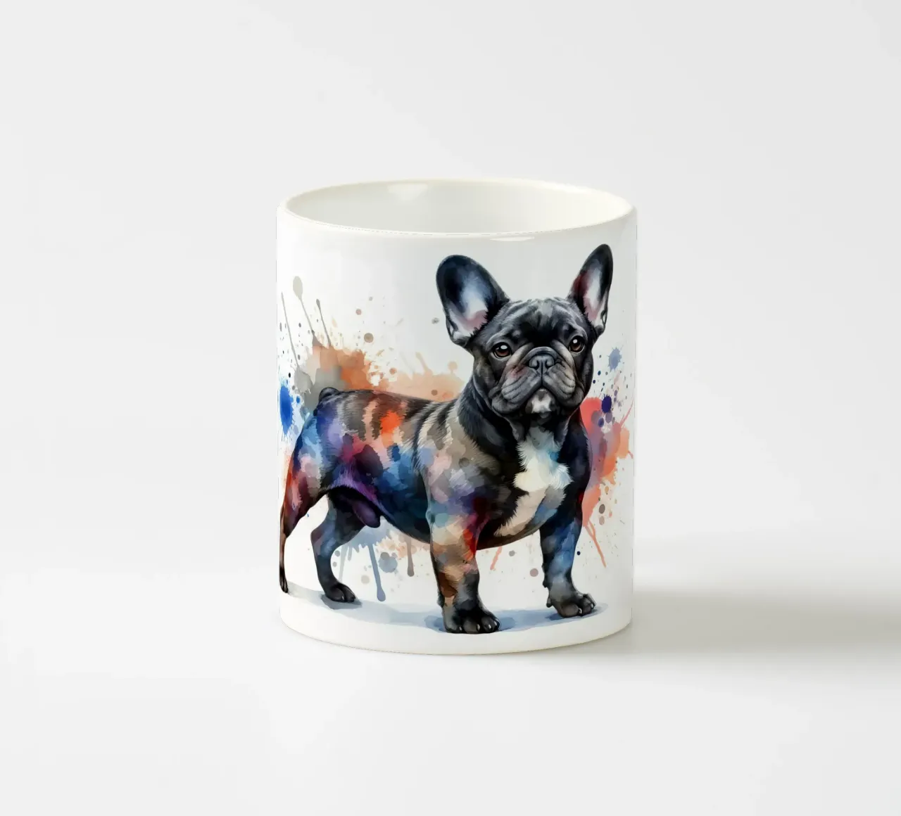 Ritratto di bulldog francese ad acquerello tazza in ceramica da 🥝 KIWI STORE
