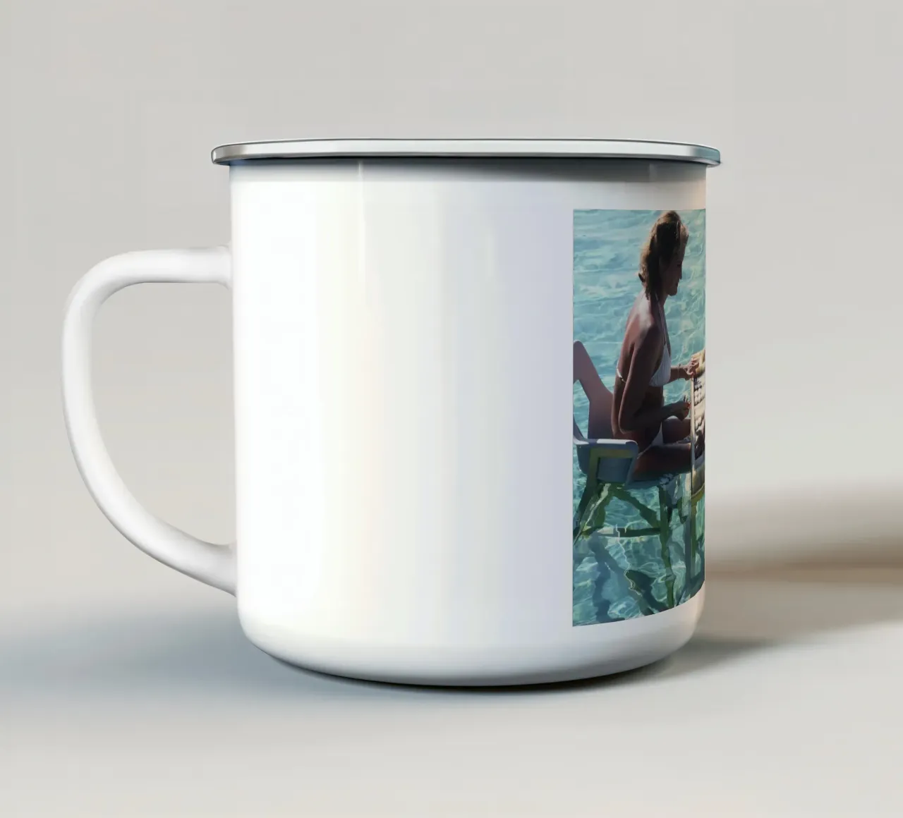 Mantenere la calma tazza in smalto da Jordan shop