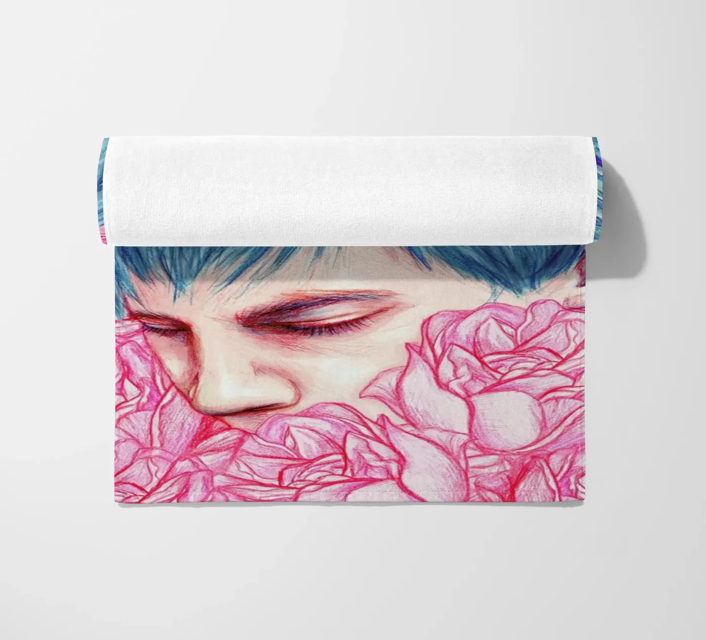 Drown beach towel by Laura O'Connor