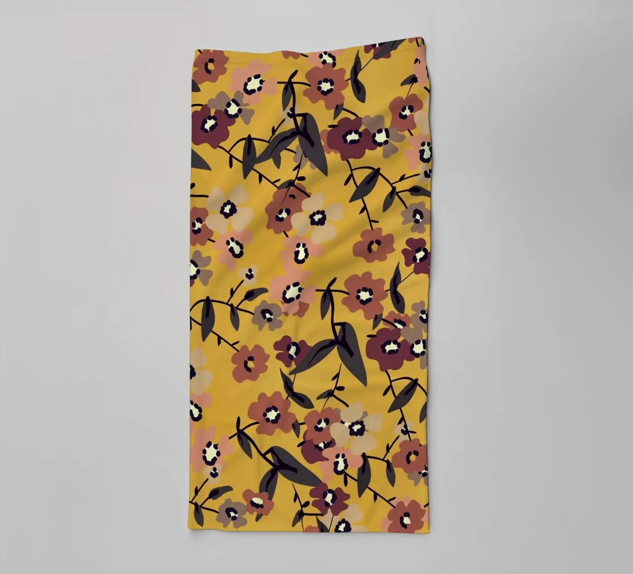 Motif floral chaleureux serviette de bain de ThingDesign
