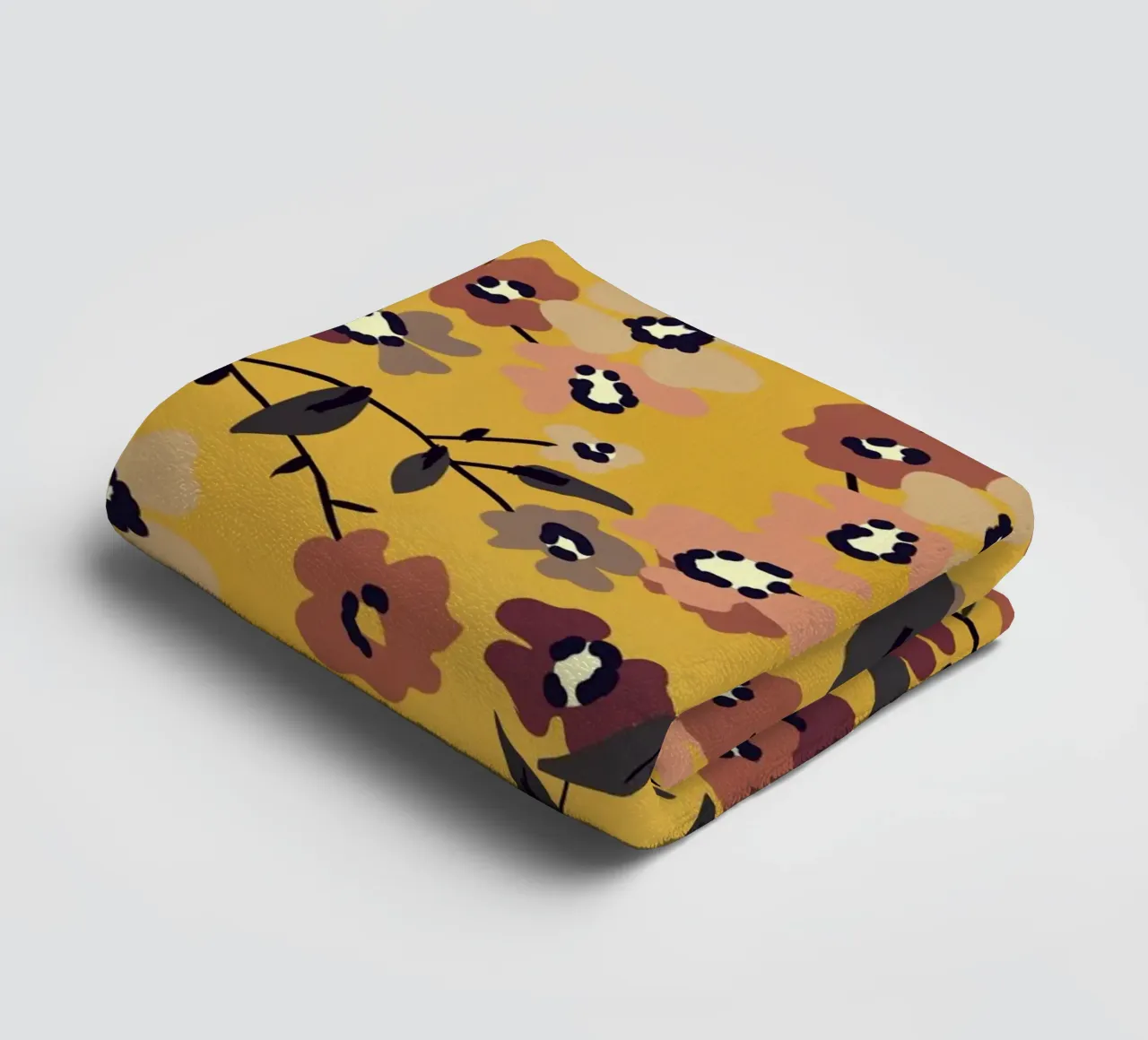 Motif floral chaleureux serviette de bain de ThingDesign